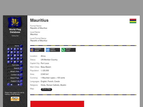 World Flag Database - Mauritius