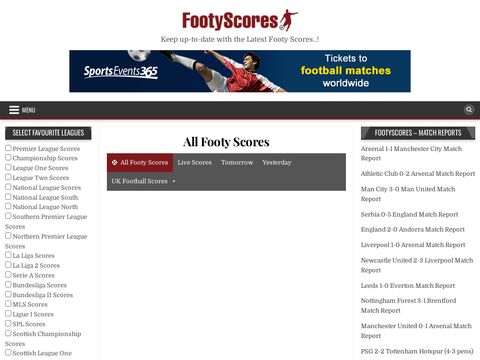 UK FootyScores