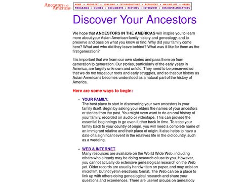 CET -- Discover Your Ancestors