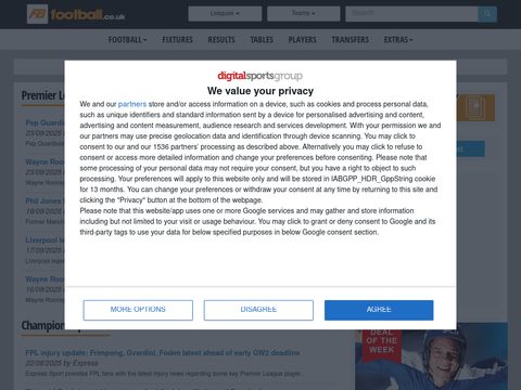 UK Live Football Scores