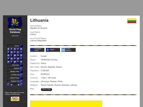 World Flag Database - Lithuania