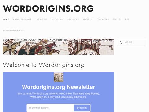 Dave Wiltons Etymology Page