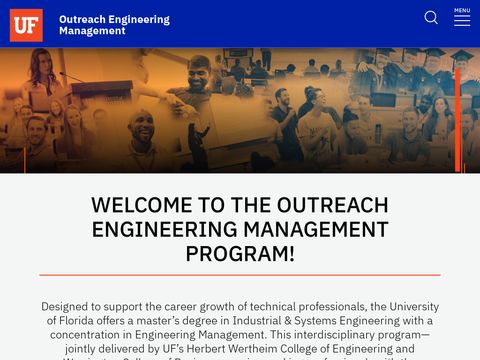 UF Outreach Engineering Management Masters Degree Program