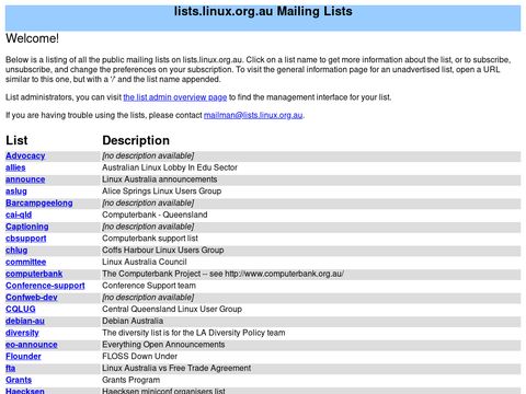 Mailing Lists