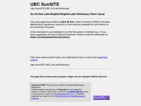 Latin-English/English-Latin Dictionary Client (Java)
