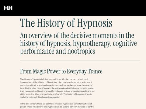 History of Hypnosis