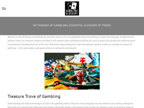 Dictionary of Gambling