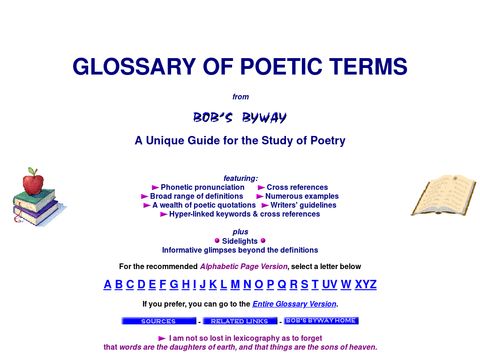 Glossary of Poetic Terms