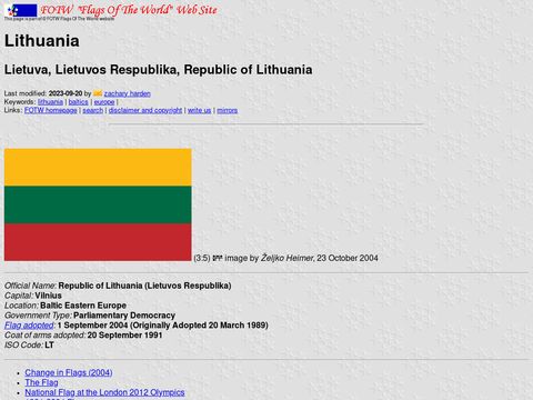 Flags of the World - Lithuania