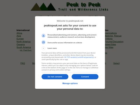 Peak to Peak Trail and Wilderness Links