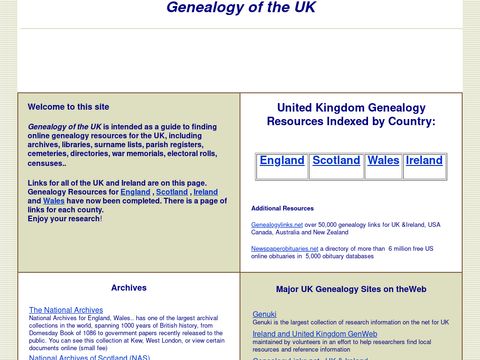 Genealogy of the UK