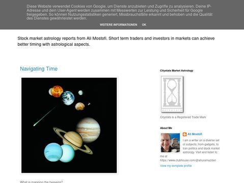Citystats Stock Market Astrology