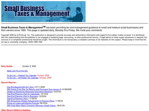 Small Business Taxes and Management