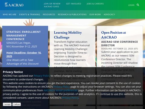 American Association of Collegiate Registrars and Admissions Officers (AACRAO)