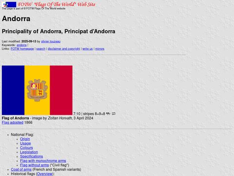Flags of the World - Andorra