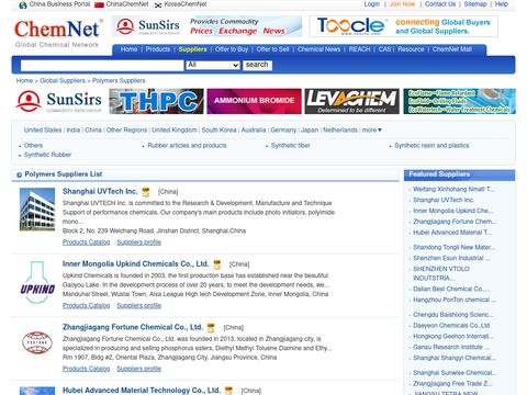 Polymers Suppliers and Manufacturers