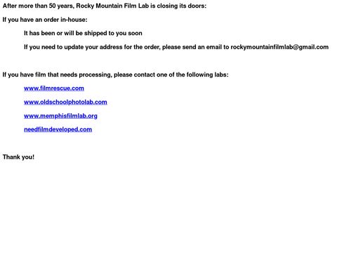 Rocky Mountain Film Lab