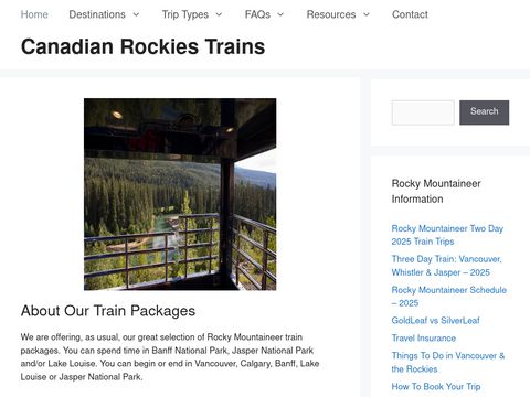 Canadian Rockies Train Vacations