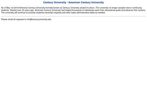 Century University Distance Learning Degree Programs