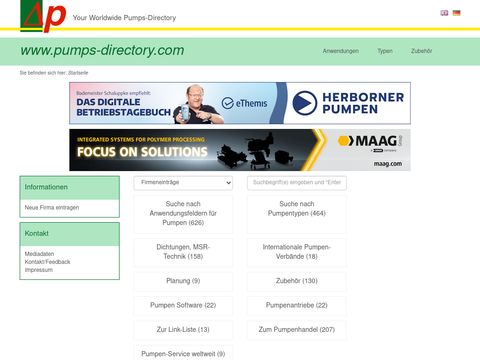 Pump Manufacturers Directory