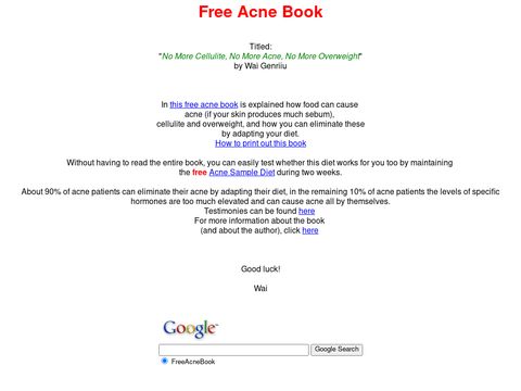 Free Acne Book