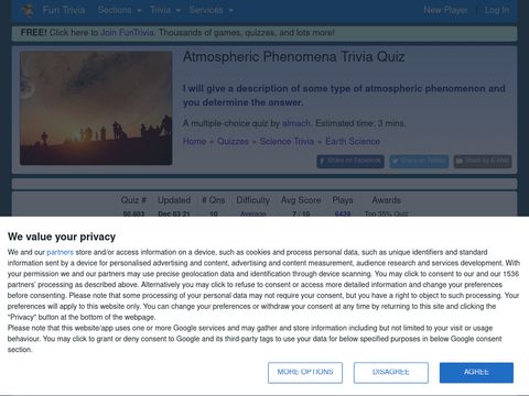Fun Trivia Atmospheric Phenomena
