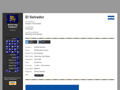 World Flag Database - El Salvador