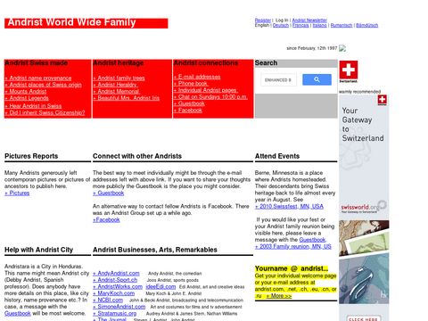 Andrist Family Genealogy