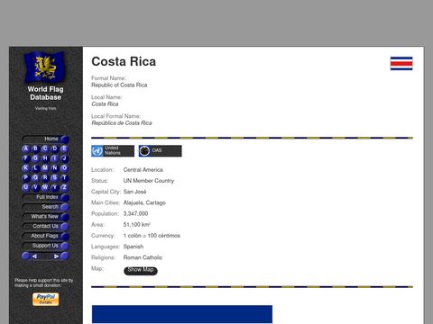 World Flag Database - Costa Rica