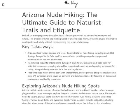 Arizona Hiking Trails
