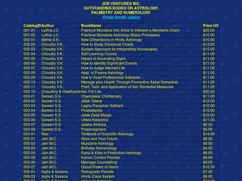 Books on Vedic Astrology from JDR Ventures