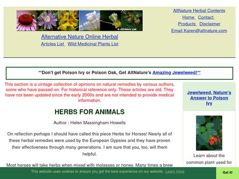 Herbs for Animals