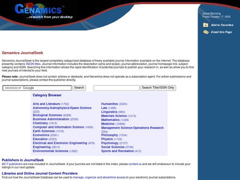Genamics JournalSeek
