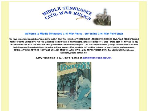 Middle Tennessee Relics