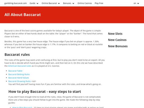 Gambling Baccarat
