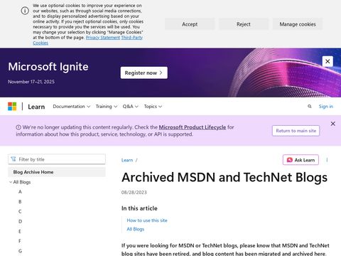 MSDN Blogs