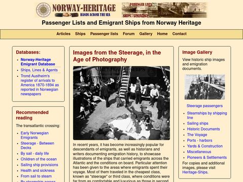 100 Years of Emigrant Ships from Norway