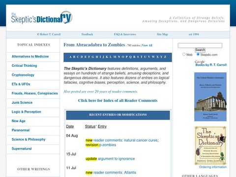 The Skeptics Dictionary