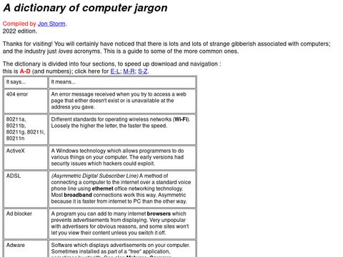 Dictionary of Computer Jargon